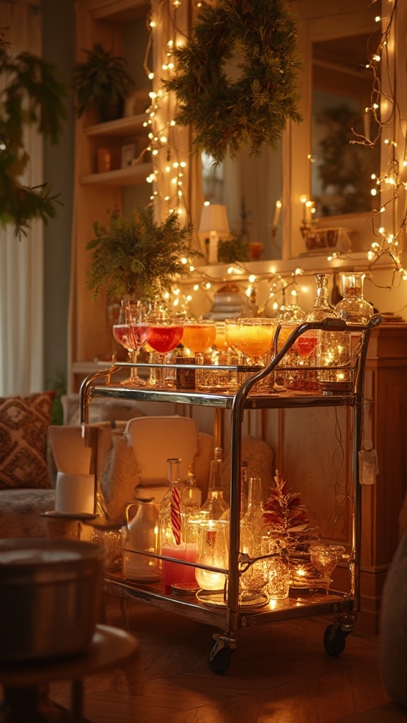 Seasonal Bar Cart Decor