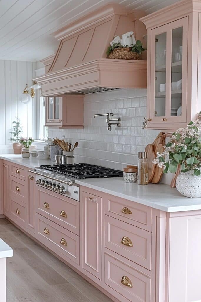 Blush Pink Kitchen Cabinets