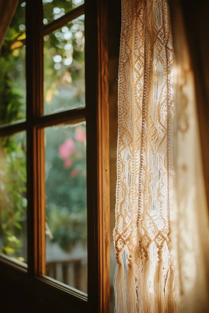 Boho Chic Macramé Bedroom Curtains