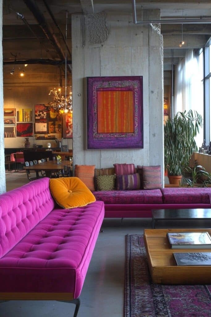 Eclectic Pink Lounge Areas