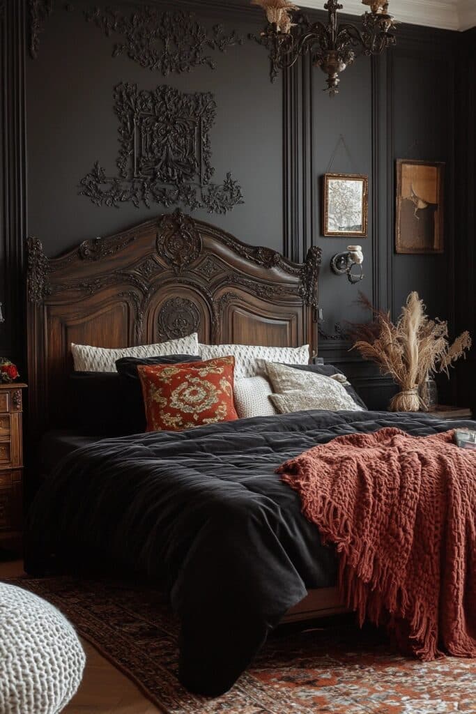 Elegant Noir: Black Boho Sanctuary