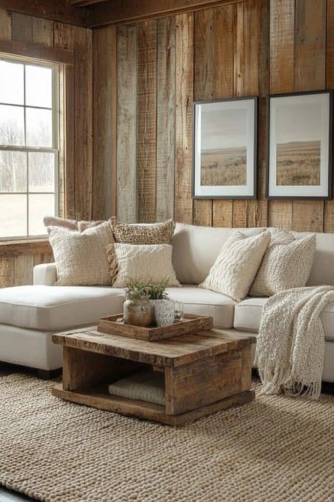 Family Room with Farmhouse Touches