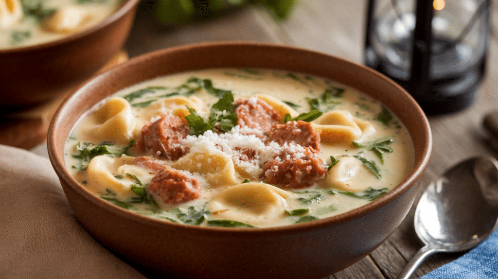 Delicious Creamy Sausage Tortellini Soup Recipe