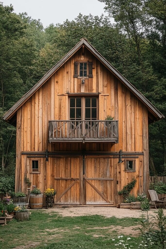 Lofted Small Barn Living