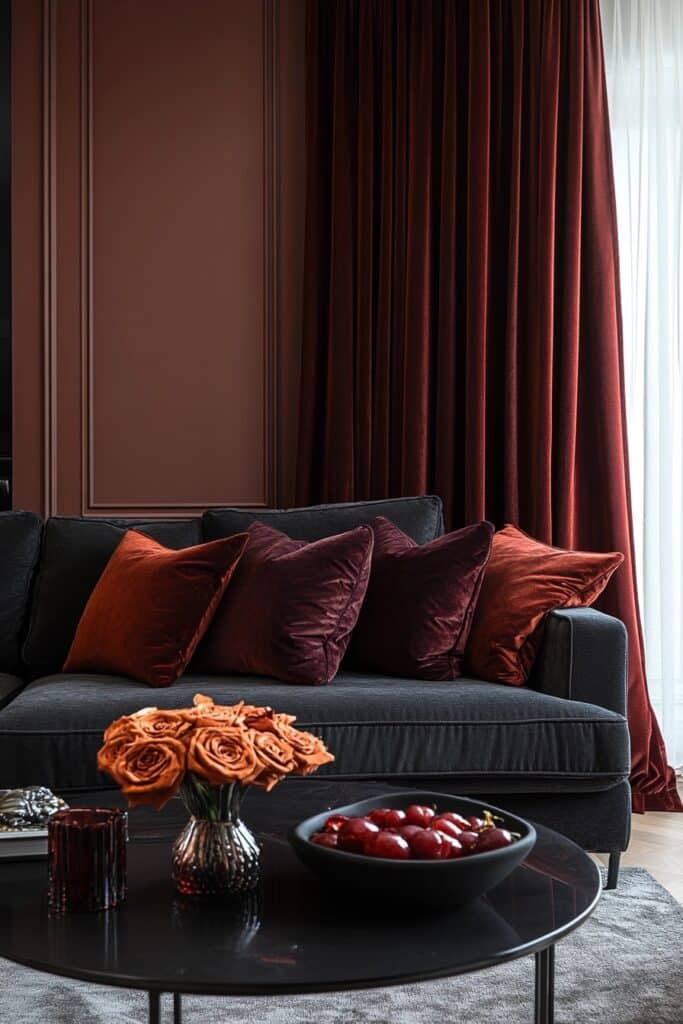 Luxurious Maroon Touches