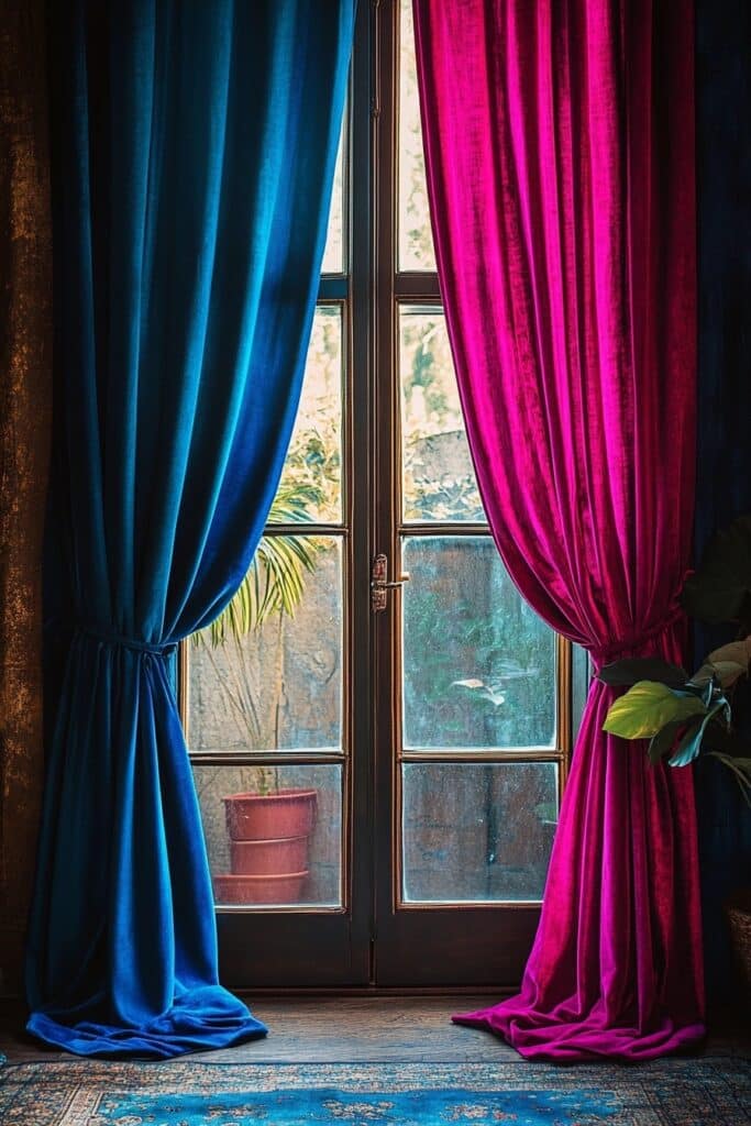 Luxurious Velvet Boho Bedroom Curtains