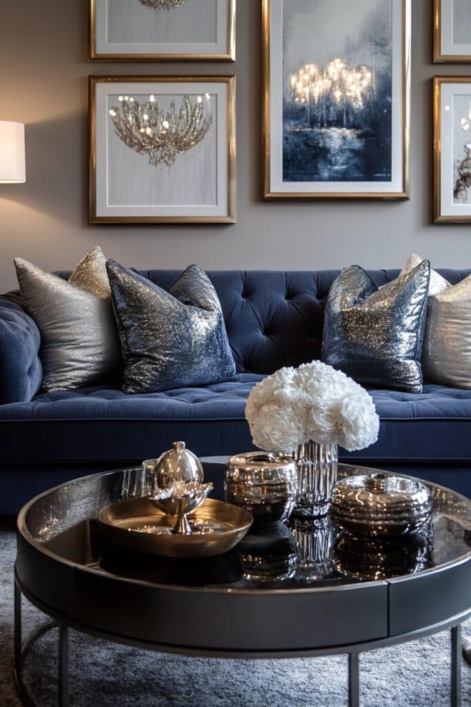 Metallic Accents with Dark Grey