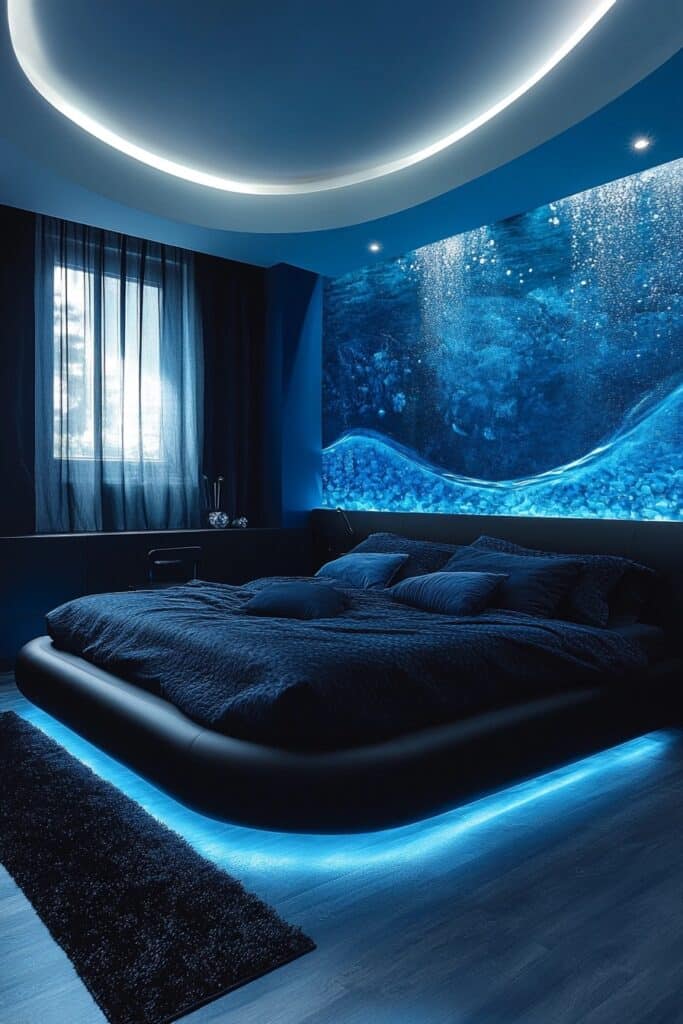 Modern Midnight Baddie Bedroom