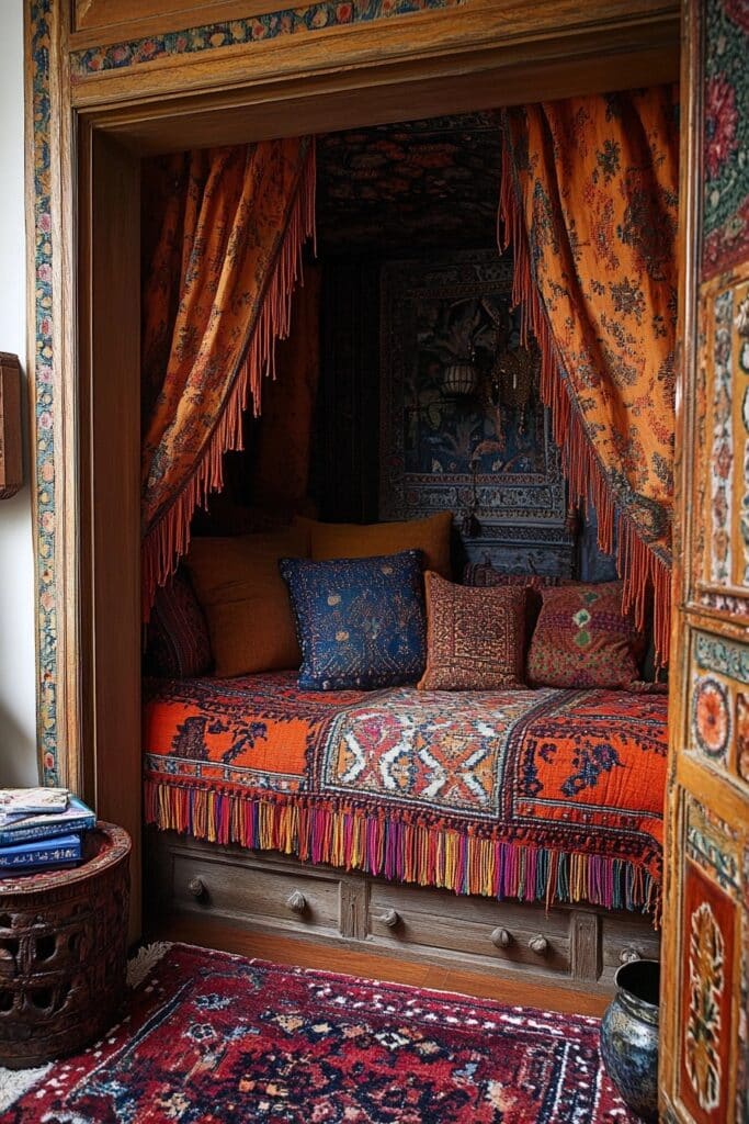 Moroccan-Inspired Tassel Bedroom Curtains