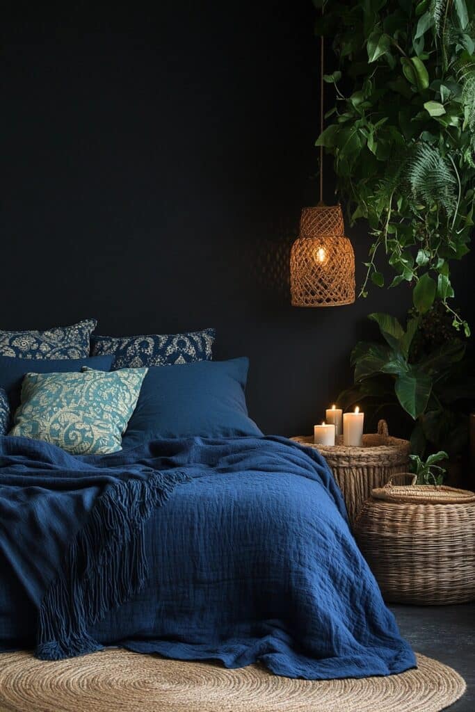 Mystical Ebony: Boho Bedroom Dreamland