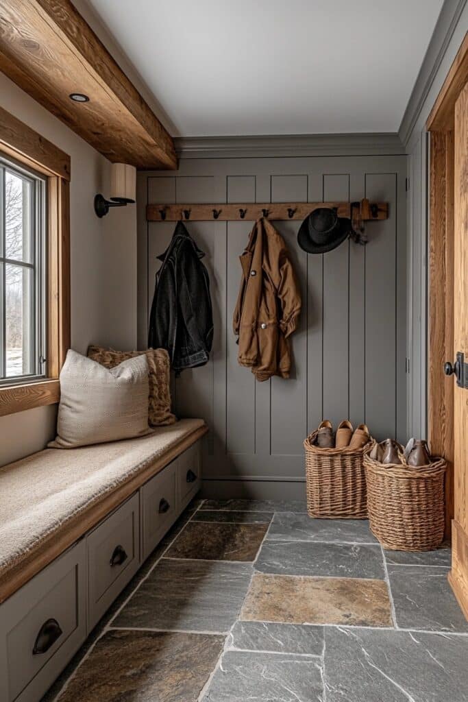 Simple and Stylish Farmhouse Mudroom