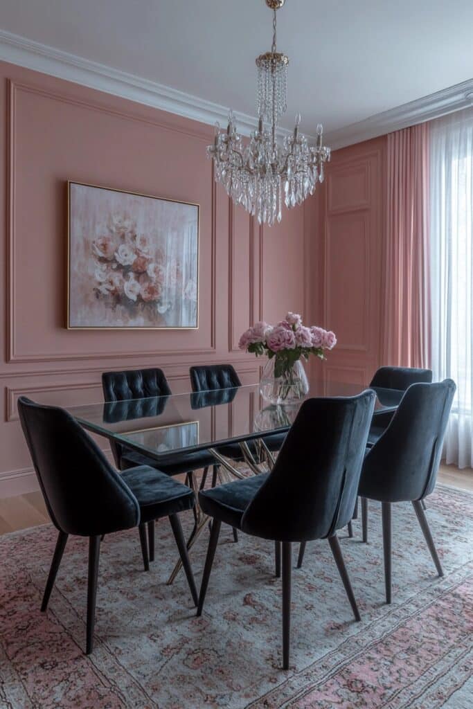 Stylish Pink Dining Rooms