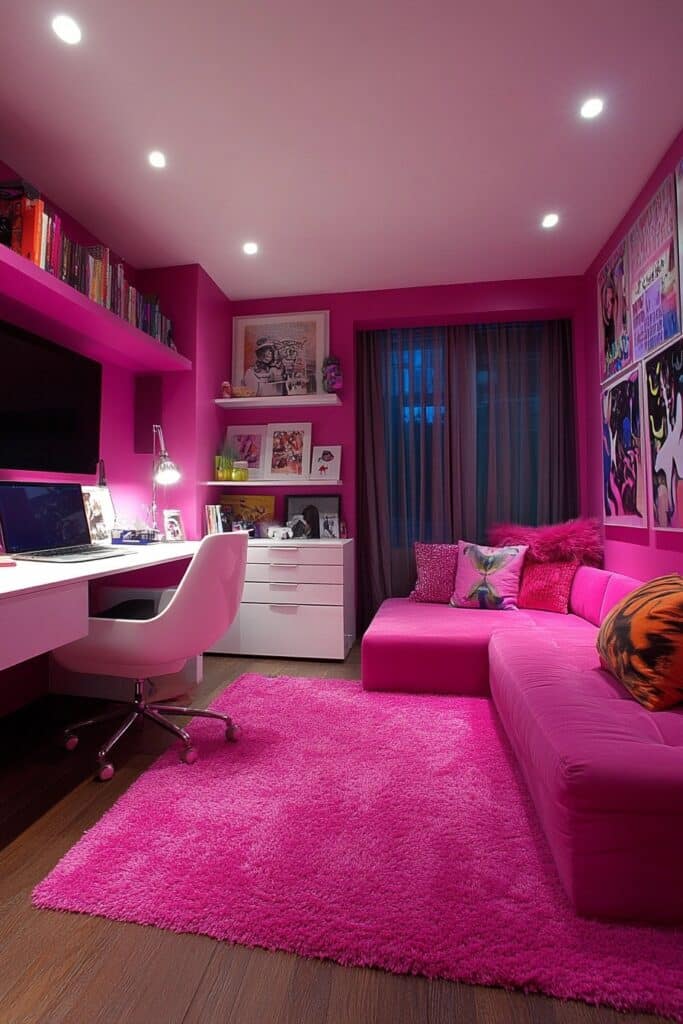 Trendy Pink Teen Rooms