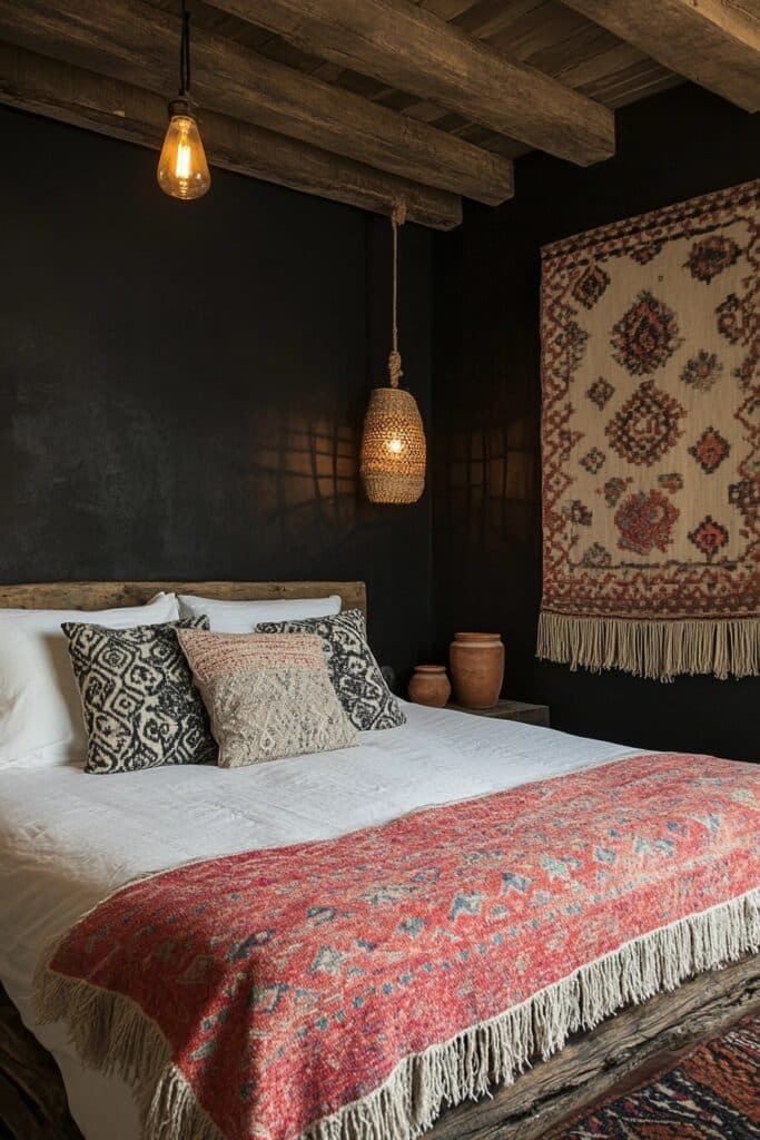 Velvet Dreams: Boho Bedroom Bliss