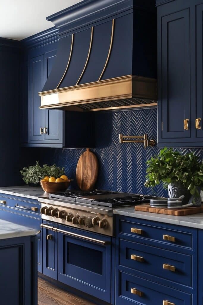 Vibrant Cobalt Blue Kitchen Cabinets