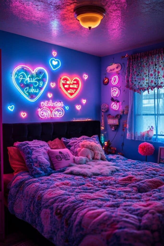 Vibrant Neon Baddie Bedroom Nights