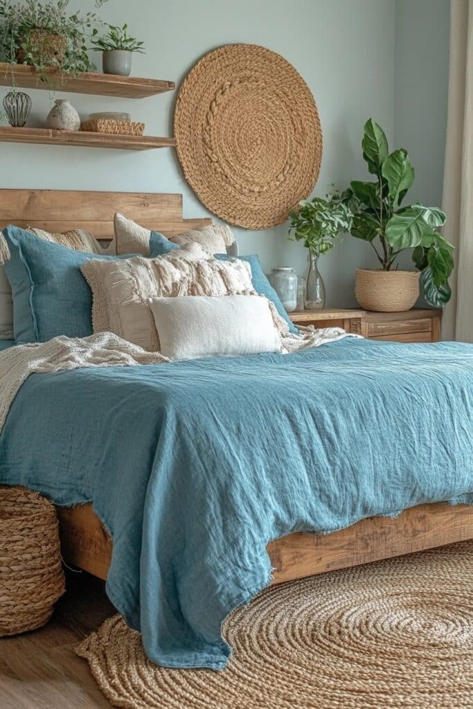 Azure Tranquility: Light Blue Boho Bliss