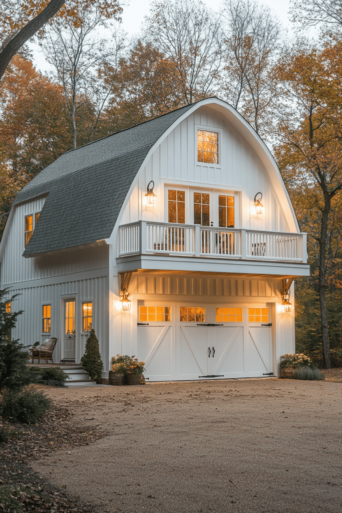 Barn-Style Upper Loft Farmhouse Garage