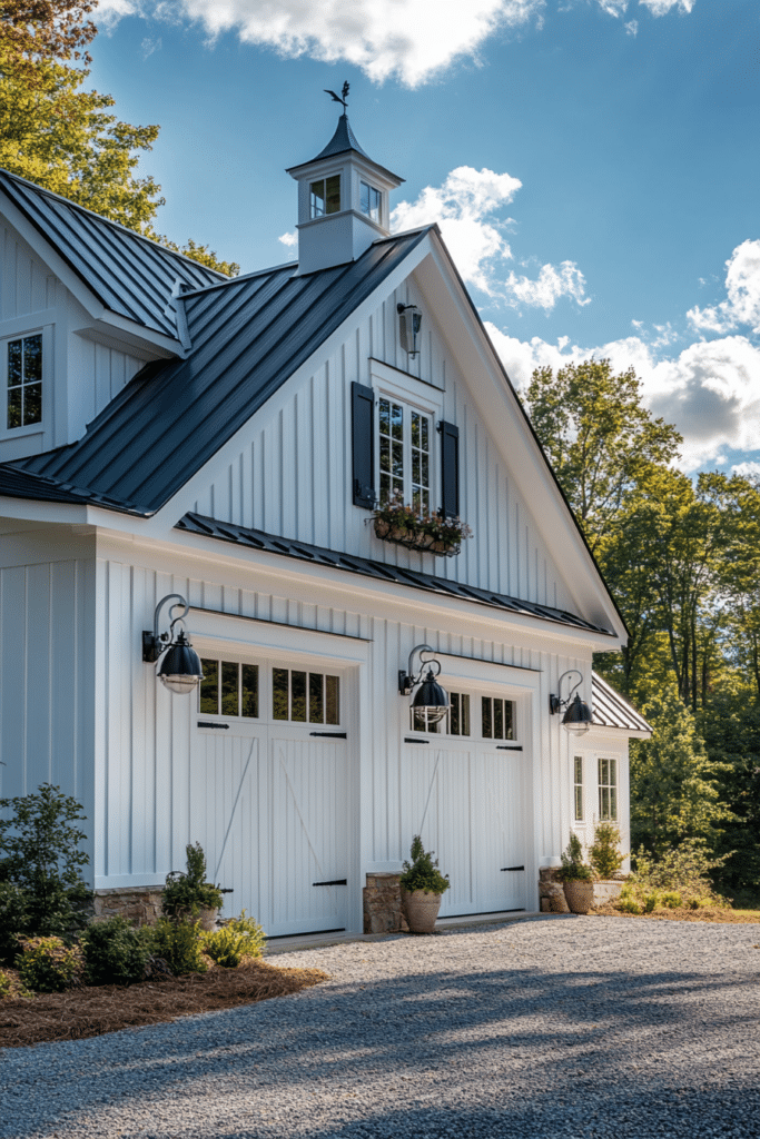 Custom Millwork Farmhouse Garage