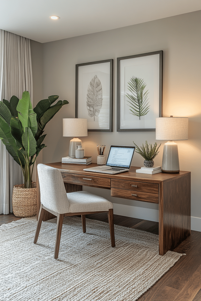 Relaxed Modern Guest Room Office