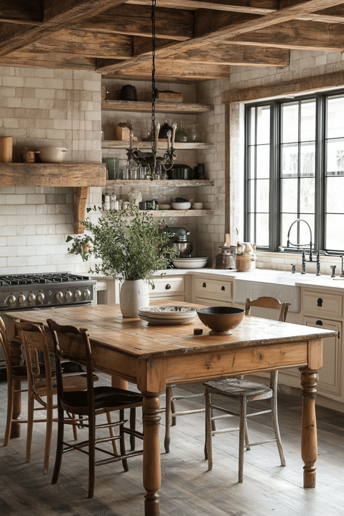 Rustic Farmhouse Warmth: Antique Kitchen Ideas