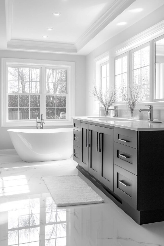 Sleek Monochrome Bathroom Retreat