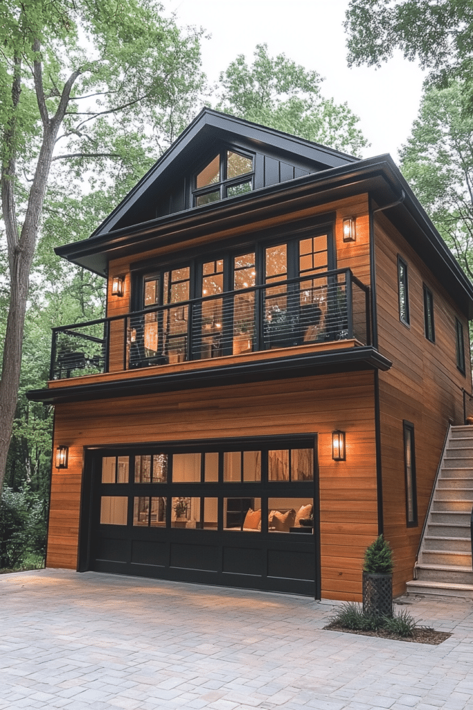 Spacious Two-Story Farmhouse Garage