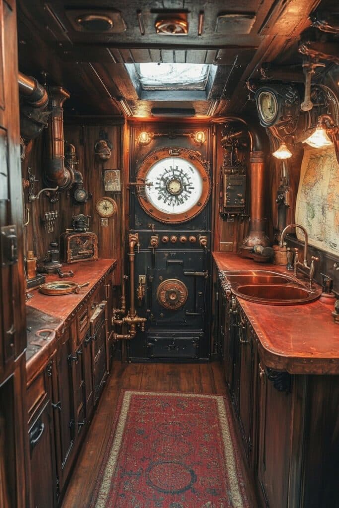 Steampunk-Inspired Antique Kitchen