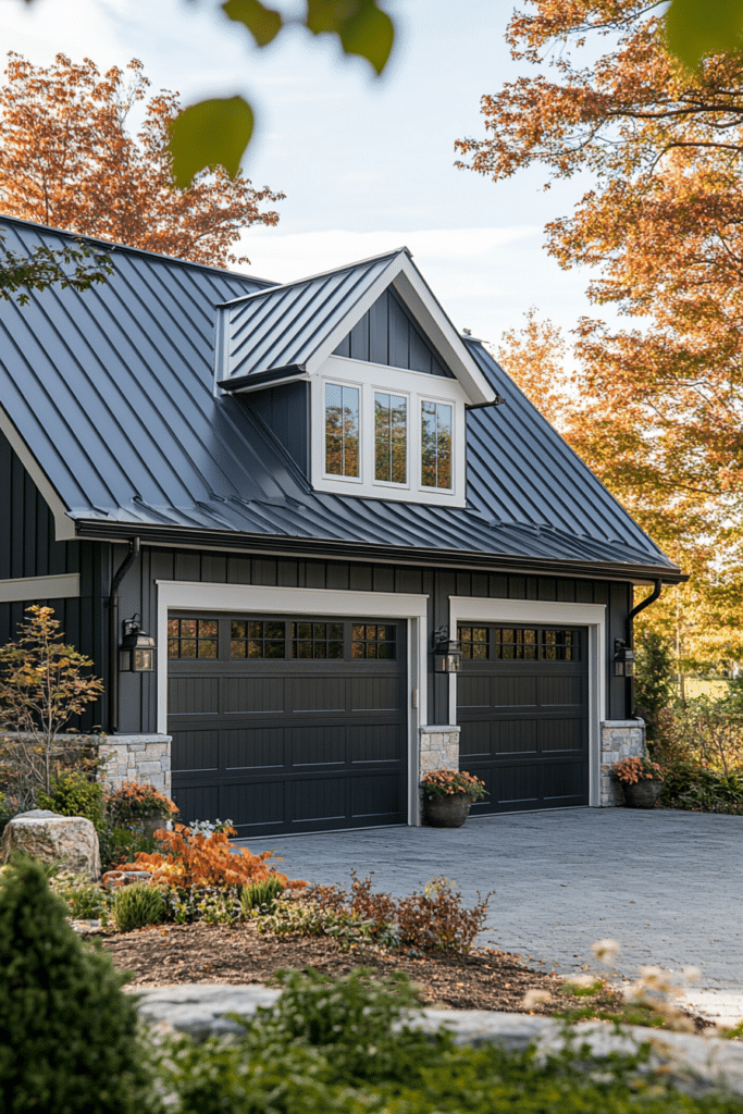 Steel Roof Farmhouse Garage