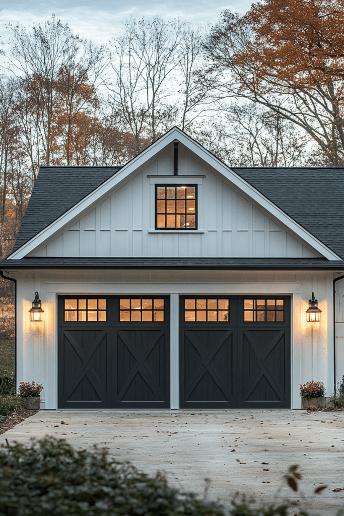 Transom Windows Farmhouse Garage