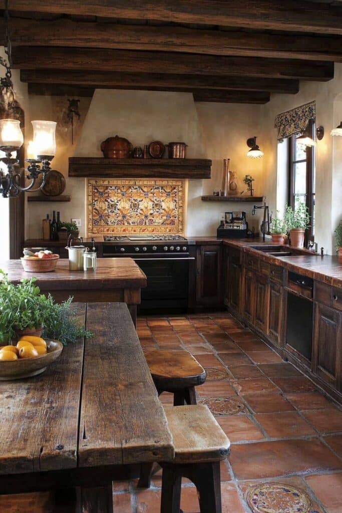 Tuscan-Inspired Antique Kitchen