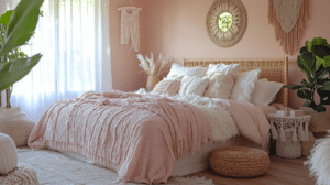 pink boho bedroom ideas