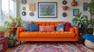 Boho Maximalist Living Room