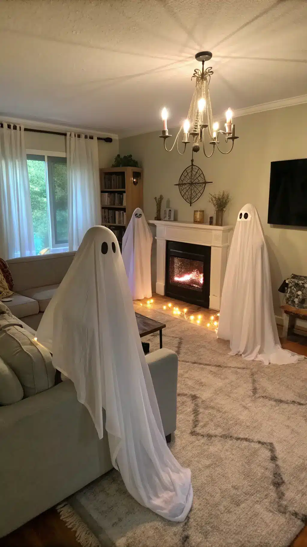 halloween fireplace decor