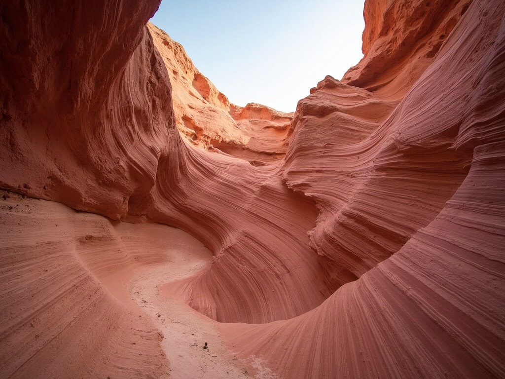 Panoramic view of red, white, and orange striped Fire Wave sandstone formation during morning light with empty hiking trail, illustrating solitude during off-peak times