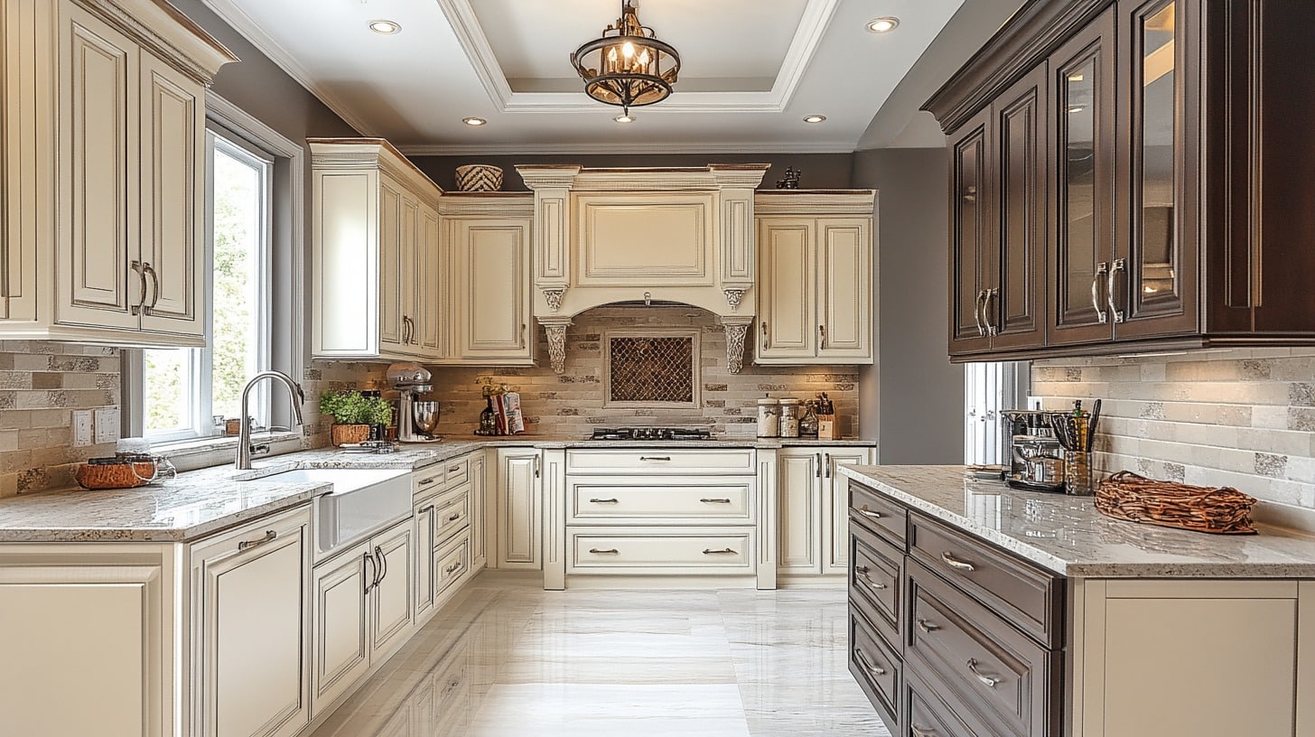 27 Antique White Kitchen Cabinets That Feel Classic and Comforting ...