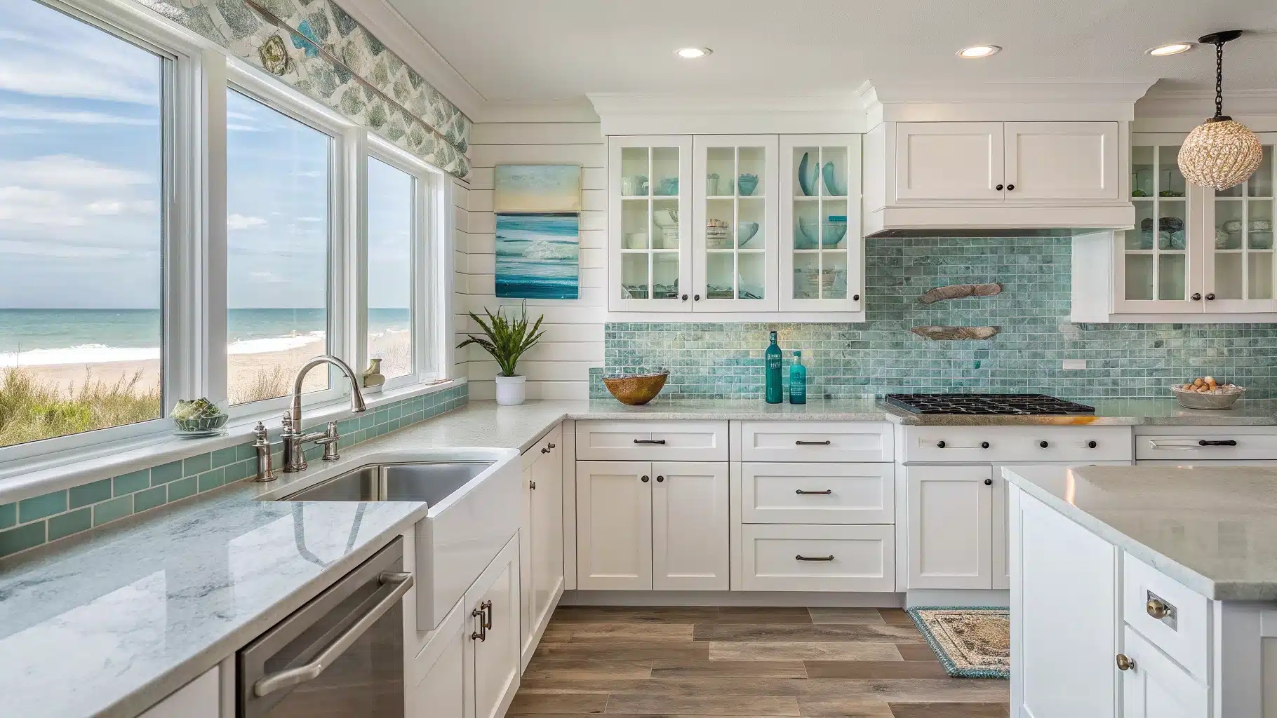 27 Coastal Kitchen Backsplash Ideas That Will Transport You to the ...