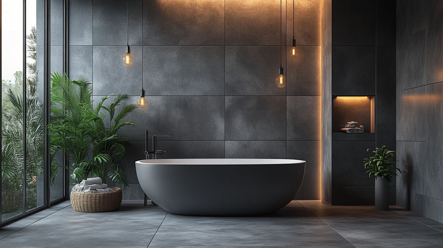 27 Dark Grey Bathroom Ideas That Turn Everyday Baths Luxurious - Jenna ...