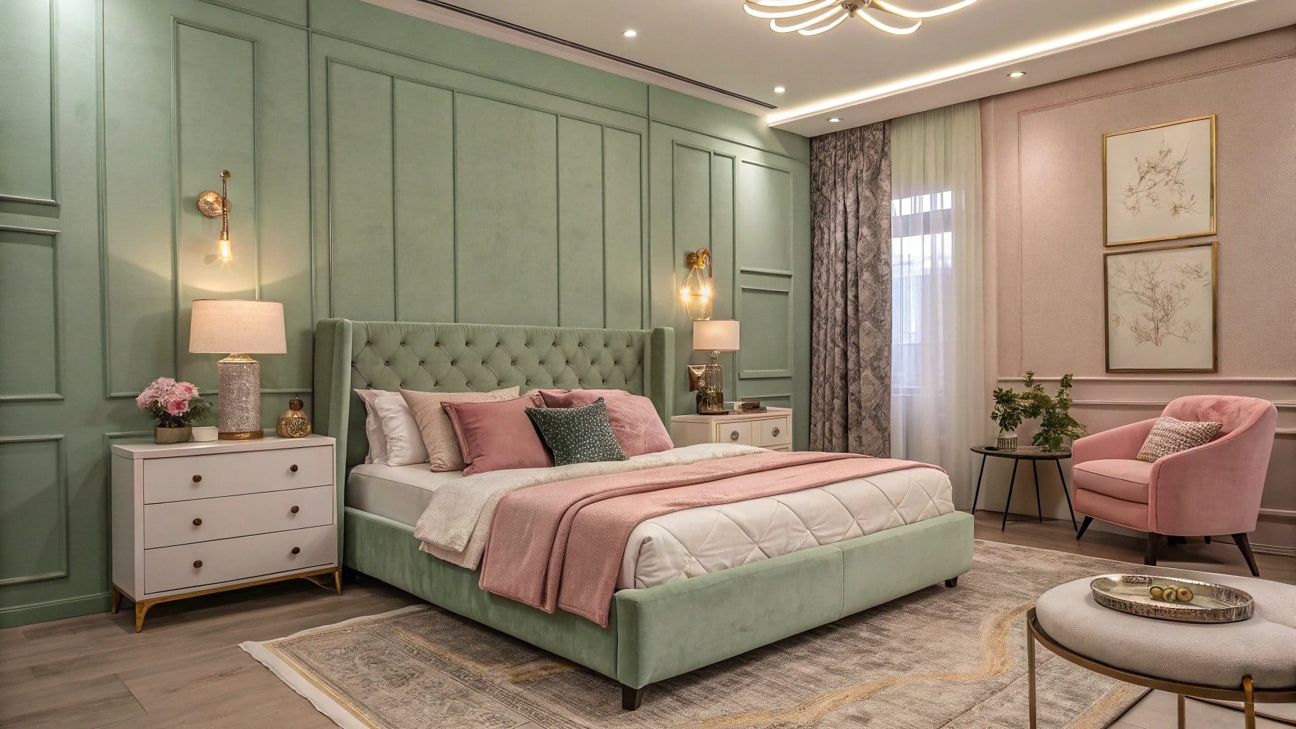 27 Sage Green and Pink Bedroom Ideas That Blend Serenity With Romance ...