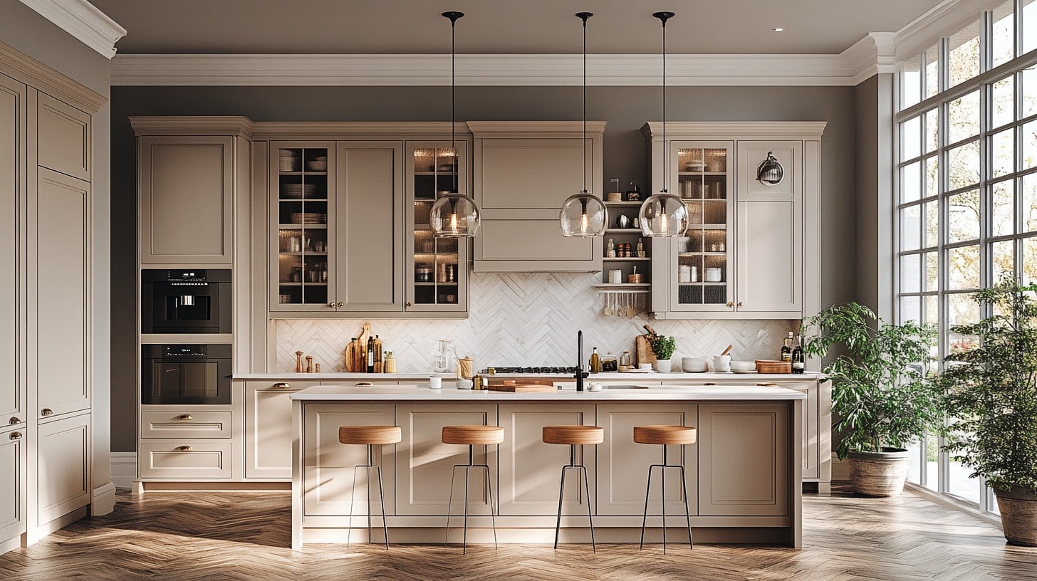 27 Light Taupe Kitchen Cabinets That Create A Soft Elegant Kitchen ...