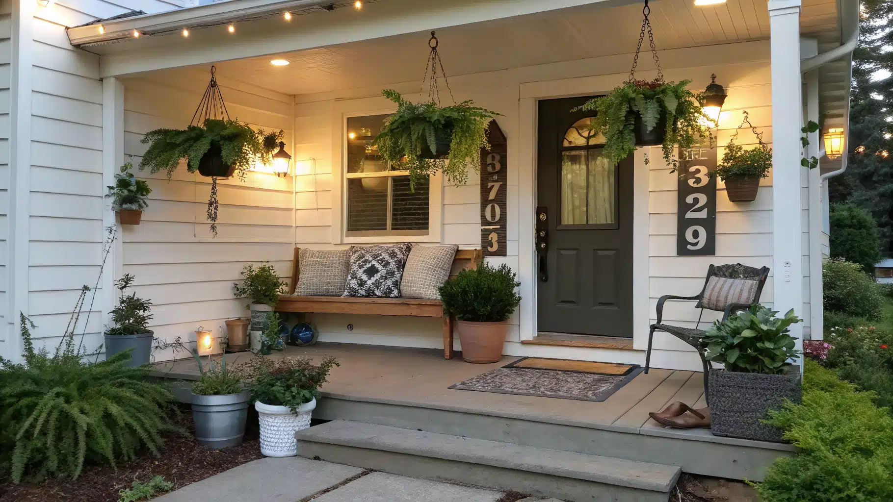 27 Small Front Porch Decorating Ideas For Curb Appeal - Jenna Living