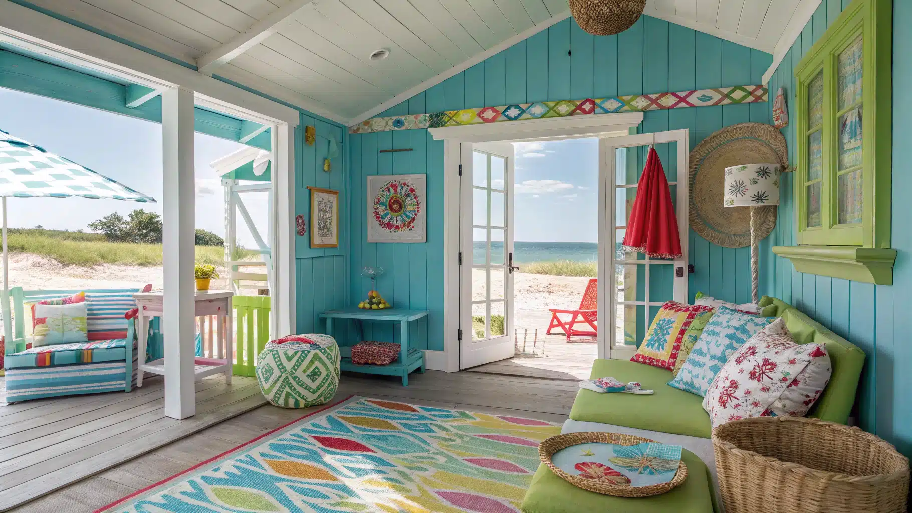 27 Colorful Beach House Decor Ideas That Break All the Rules - Jenna Living