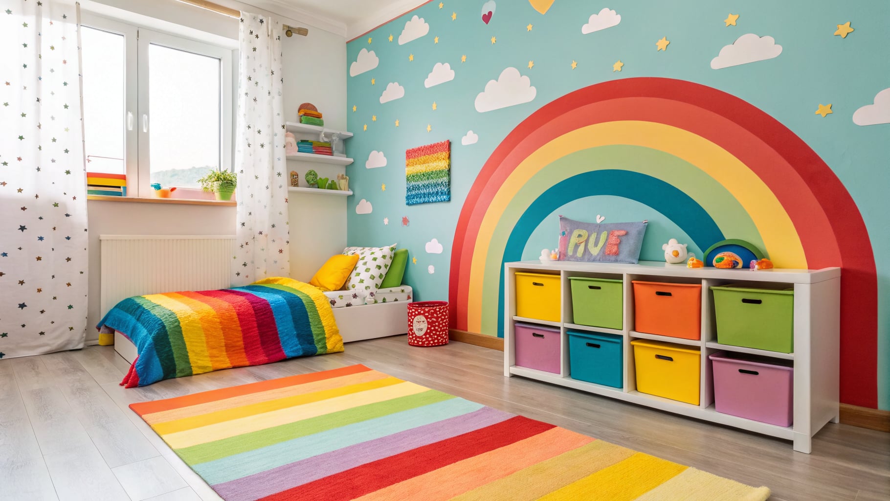 27 Rainbow Kids Rooms That Actually Work for Play - Jenna Living