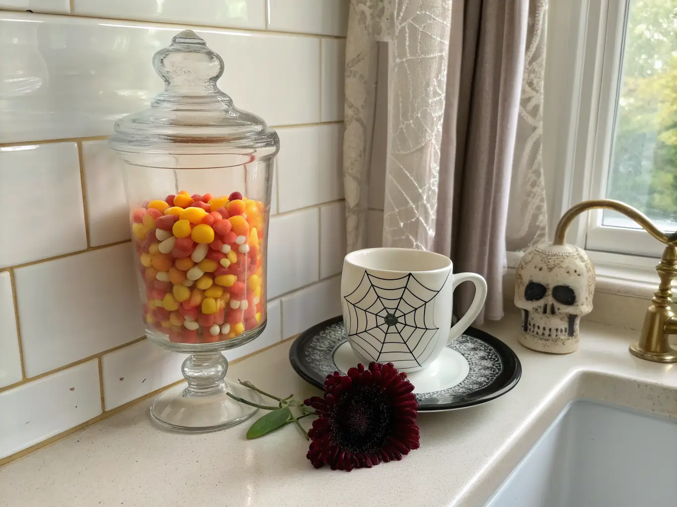 halloween decor kitchen