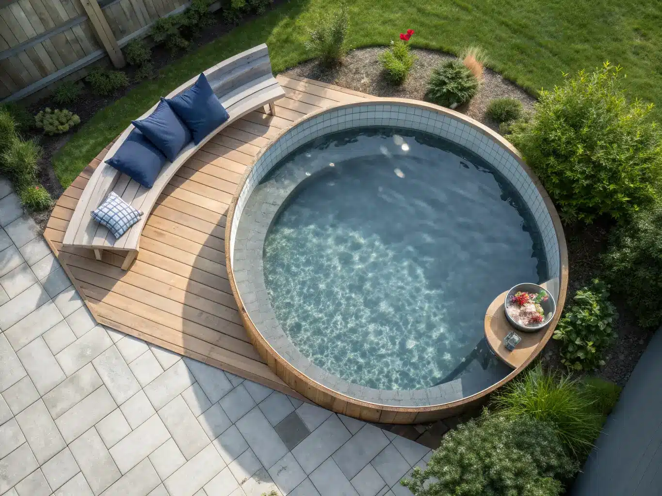 stock tank pool bench