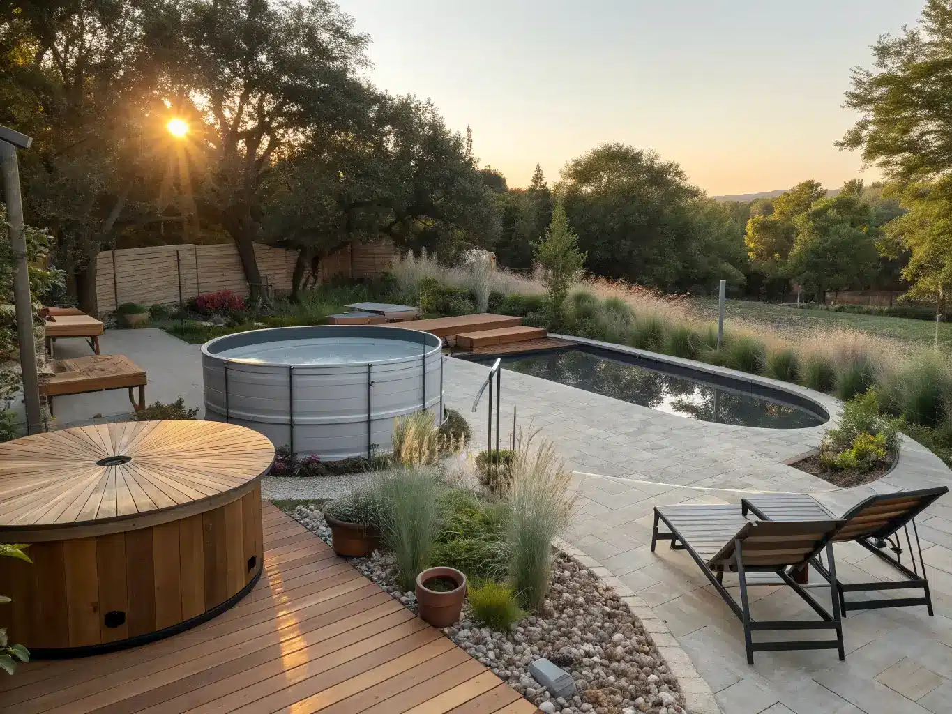stock tank pool bench